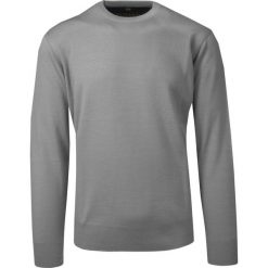 Sweter Męski Szary Wełniany, z Okrągłym Dekoltem, U-neck -HOVARD. Szare swetry męskie Hovard, l, bez wzorów, z tkaniny, biznesowe, bez kołnierzyka, bez ramiączek. Za 135.00 zł.