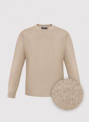 PAKO LORENTE - Beżowy sweter męski v-neck. Brązowe swetry męskie Pako Lorente, na jesień, m, bez wzorów, z bawełny, bez kołnierzyka, bez ramiączek. Za 199.99 zł.