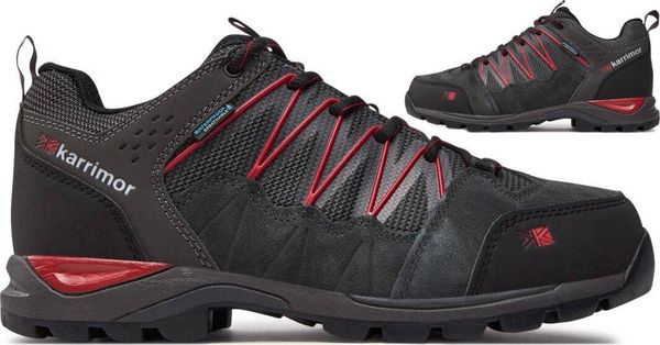 Buty trekkingowe męskie Karrimor MĘSKIE BUTY TREKKINGOWE KARRIMOR PINNACLE LOW K1098-BKR TURYSTYCZNE. Trekkingi męskie Karrimor, bez zapięcia. Za 419.00 zł.