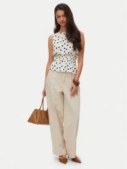 Vero Moda Bluzka Elisa 10347963 Biały Loose Fit. Białe bluzki damskie Vero Moda, l, bez wzorów, z wiskozy, bez kołnierzyka, bez ramiączek. Za 139.99 zł.