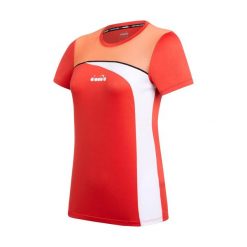 Koszulka tenisowa damska z krótkim rękawem Diadora L. SS T-Shirt. Białe bluzki damskie Diadora, l, bez wzorów, sportowe, bez kołnierzyka, bez ramiączek. Za 69.99 zł.