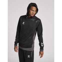 Bluza do piłki ręcznej męska Hummel hml LEAD poly z kapturem. Czarne bluzy męskie Hummel, l, bez wzorów, z materiału, z kapturem, na fitness i siłownię. W wyprzedaży za 237.55 zł.