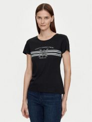 Morgan T-Shirt 241-DONNA Czarny Regular Fit. Czarne t-shirty damskie Morgan, s, bez wzorów, bez kołnierzyka, bez ramiączek. Za 139.99 zł.