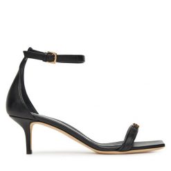 Sandały Elisabetta Franchi. Czarne sandały damskie Elisabetta Franchi, bez wzorów, bez obcasa, na szpilce, bez zapięcia. Za 1,599.00 zł.