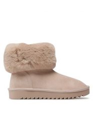 Jenny Fairy Botki WS5918-05 Beżowy. Brązowe botki damskie Jenny Fairy, bez wzorów, z materiału, bez obcasa, na płaskiej podeszwie, bez zapięcia. Za 109.99 zł.