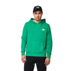 Leone Basic Men's Pull-On Hoodies. Zielone bluzy męskie LEONE 1947 APPAREL, s, bez wzorów, z bawełny, sportowe, bez ramiączek, bez kaptura. Za 147.31 zł.