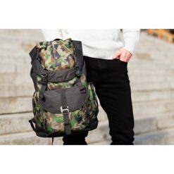 Plecak trekkingowy moro zielony PAOLO PERUZZI V-12-MZ. Zielone plecaki męskie Paolo Peruzzi, bez wzorów, z materiału, militarne. Za 59.99 zł.