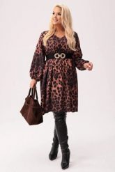 Sukienka Luna - elegancja ze zwierzęcym wzorem PLUS SIZE XXL. Sukienki damskie Moda Size Plus Iwanek, na co dzień, plus size, bez wzorów, z elastanu, eleganckie, bez kołnierzyka, plus size, bez ramiączek, midi, dopasowane. W wyprzedaży za 209.90 zł.