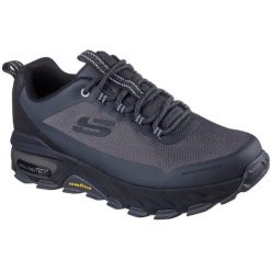 Buty sportowe męskie Skechers Max Protect Fast T. Niebieskie buty sportowe męskie Skechers, bez wzorów, bez zapięcia, na fitness i siłownię. Za 499.99 zł.