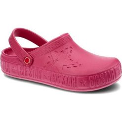 Różowe Klapki Big Star Wodoodporne Buty Damskie. Czerwone klapki damskie BIG STAR, na lato, bez wzorów, eleganckie, bez obcasa, bez zapięcia. Za 69.99 zł.
