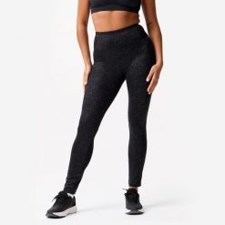 Legginsy fitness damskie Domyos. Szare legginsy damskie DOMYOS, bez wzorów, z elastanu. Za 79.99 zł.