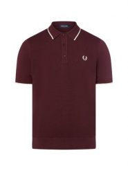 Fred Perry koszula z dzianiny Mężczyźni Bawełna czerwony, S. Czerwone koszule męskie Fred Perry, m, bez wzorów, z bawełny, eleganckie, bez kołnierzyka, bez ramiączek. Za 429.95 zł.