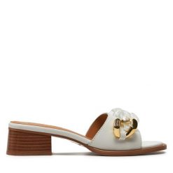 Klapki See By Chloé. Białe klapki damskie See By Chloé, bez wzorów, bez obcasa, bez zapięcia. Za 1,749.00 zł.
