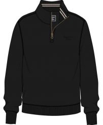 Superdry Bluza Essential Serif Logo Half Zip – Relaxed Fit, Czarna. Czarne bluzy damskie Superdry, uniwersalny, bez wzorów, klasyczne, bez ramiączek, bez kaptura. Za 407.10 zł.