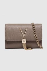 VALENTINO Mała brązowa kopertówka Divina Pochette. Brązowe torebki do ręki damskie Valentino by Mario Valentino, bez wzorów, małe, bez dodatków. W wyprzedaży za 264.99 zł.
