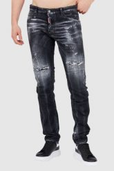 DSQUARED2 Czarne jeansy męskie cool guy jean. Czarne jeansy męskie Dsquared2, z bawełny. W wyprzedaży za 1,999.99 zł.