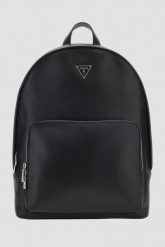 GUESS Czarny plecak męski Milano. Czarne plecaki męskie Guess, z aplikacjami, ze skóry ekologicznej, eleganckie. W wyprzedaży za 303.99 zł.