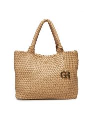Gino Rossi Torebka TYLO-2 Beżowy. Brązowe shopperki damskie Gino Rossi, bez wzorów, z materiału, bez dodatków. Za 299.99 zł.