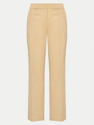DKNY Spodnie materiałowe UB4PX263 Beżowy Regular Fit. Brązowe spodnie materiałowe damskie DKNY, bez wzorów, z materiału. Za 399.99 zł.