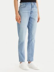 Calvin Klein Jeans Jeansy LV047E787G Niebieski Mom Fit. Niebieskie jeansy damskie Calvin Klein Jeans, bez wzorów, z bawełny. Za 409.99 zł.