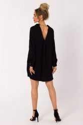 Sukienka koszulowa z dekoltem V na plecach czarna. Czarne sukienki damskie MOE, na co dzień, xxl, bez wzorów, bez kołnierzyka, bez ramiączek, koszulowe. Za 279.00 zł.