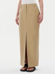 Herskind Spódnica maxi 5532150 Khaki Regular Fit. Brązowe spódnice damskie Herskind, bez wzorów, z bawełny, maxi. Za 509.99 zł.