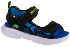 Sandały SKECHERS 406513L Czarny. Czarne sandały męskie Skechers, bez wzorów, z materiału, bez zapięcia. Za 144.99 zł.