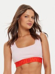 Versace Biustonosz top 1013323 1A10011 Różowy. Czerwone biustonosze Versace, bez wzorów, z bawełny, bez kołnierzyka, bez ramiączek. Za 229.99 zł.