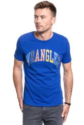 WRANGLER SS RAINBOW TEE COBALT BLUE W7C7D3B09 112131740. Niebieskie t-shirty męskie Wrangler, s, bez wzorów, bez kołnierzyka, bez ramiączek. Za 69.99 zł.