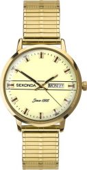 Zegarek Sekonda Zegarek męski Sekonda SEK.1952 złoty. Żółte zegarki męskie Sekonda, bez wzorów, złote. Za 599.00 zł.