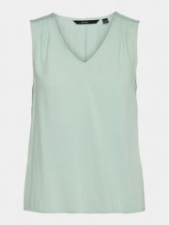 Vero Moda Bluzka Brit 10286648 Zielony Loose Fit. Zielone bluzki damskie Vero Moda, m, bez wzorów, z wiskozy, bez kołnierzyka, bez ramiączek. Za 89.99 zł.