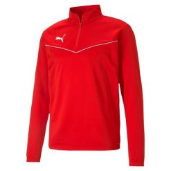 Bluza piłkarska męska Puma teamRISE 1 4 Zip Top. Białe bluzy męskie Puma, m, bez wzorów, sportowe, bez ramiączek, bez kaptura. Za 129.00 zł.