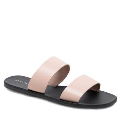 Klapki JENNY. Czerwone klapki damskie Jenny, bez wzorów, bez obcasa, bez zapięcia. Za 49.99 zł.