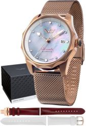 Zegarek damski Vostok Europe VS42-125B754BM różowe złoto. Czerwone zegarki damskie Vostok Europe, złote. Za 2,870.00 zł.