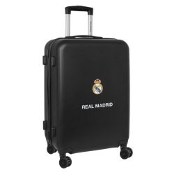 Walizka kabinowa Real Madrid C.F. Poliwęglany. Niebieskie walizki damskie REAL MADRID, bez wzorów. Za 496.95 zł.