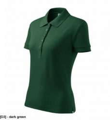 Cotton Heavy 216 - ADLER - Koszulka polo damska, 220 g/m2, - dark green L. Zielone bluzki damskie MALFINI, l, bez wzorów, bez kołnierzyka, bez ramiączek. Za 65.05 zł.
