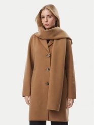MICHAEL Michael Kors Płaszcz wełniany 77A7146M22 Brązowy jasny Regular Fit. Brązowe płaszcze damskie MICHAEL Michael Kors, na zimę, m, bez wzorów, z wełny, bez kołnierzyka, bez kaptura. Za 2,179.00 zł.
