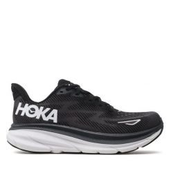 Buty do biegania Hoka. Czarne obuwie sportowe damskie HOKA, bez wzorów, bez zapięcia, do biegania. Za 519.99 zł.
