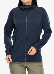 Bluza z kapturem damska Montane Protium Hoodie. Niebieskie bluzy damskie Montane, l, bez wzorów, z elastanu, bez ramiączek, z kapturem. Za 295.89 zł.