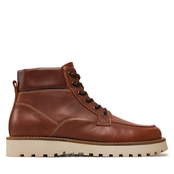 Trzewiki Marc O'Polo. Brązowe botki męskie Marc O'Polo, bez wzorów, bez obcasa, bez zapięcia. Za 579.99 zł.