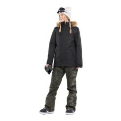Kurtka snowboardowa damska Volcom Fawn Ins. Czarne kurtki sportowe damskie Volcom, na zimę, s, bez wzorów, bez ramiączek, bez kaptura, narciarskie. W wyprzedaży za 1,003.10 zł.