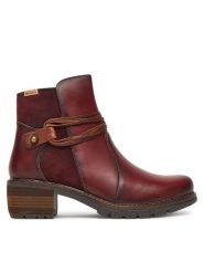 Pikolinos Botki W1T-8906C2 Brązowy. Brązowe botki damskie Pikolinos, bez wzorów, ze skóry, bez obcasa, na słupku, bez zapięcia. Za 619.99 zł.