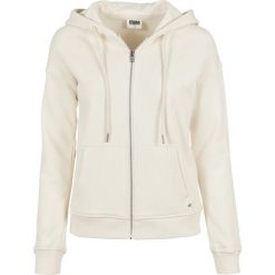 Bluza damska z kapturem Urban Classics organic terry zip-Duże rozmiary. Białe bluzy damskie Urban Classics, bez wzorów, bez ramiączek, z kapturem. Za 305.50 zł.