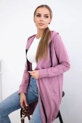 Bluza sukienkowa z kapturem ciemny różowy. Czerwone bluzy damskie KESI, l, bez wzorów, z bawełny, bez ramiączek, z kapturem. Za 234.40 zł.