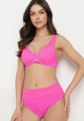 Fuksjowe Bikini Biustonosz i Majtki Figi Zdobione Siateczką Linaravia. Czerwone bikini Born2be, z aplikacjami. Za 69.99 zł.