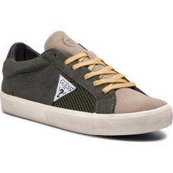 Tenisówki GUESS - Statement FM6STA SUE12 WILD. Zielone trampki męskie Guess, z aplikacjami, z gumy, eleganckie, bez zapięcia. W wyprzedaży za 229.00 zł.