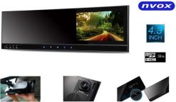 Wideorejestrator Nvox lusterko wsteczne LCD 4.3" rejestrator jazdy (DVR JW4380). Wideorejestratory NVOX. Za 1,377.56 zł.