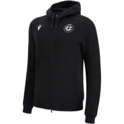 Bluza z kapturem i zamkiem błyskawicznym Udinese 22/ Leisure. Czarne bluzy damskie Macron, xl, bez wzorów, z bawełny, eleganckie, bez ramiączek, z kapturem. Za 298.00 zł.