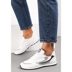 Białe Buty Sportowe Regines. Białe obuwie sportowe damskie Renee, bez wzorów, z dresówki, bez zapięcia. Za 59.99 zł.