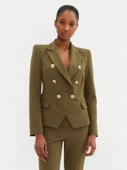 Rinascimento Marynarka CFC0122865003 Khaki Regular Fit. Brązowe marynarki i żakiety damskie Rinascimento, bez wzorów, z syntetyku, bez kołnierzyka, bez ramiączek. Za 449.99 zł.